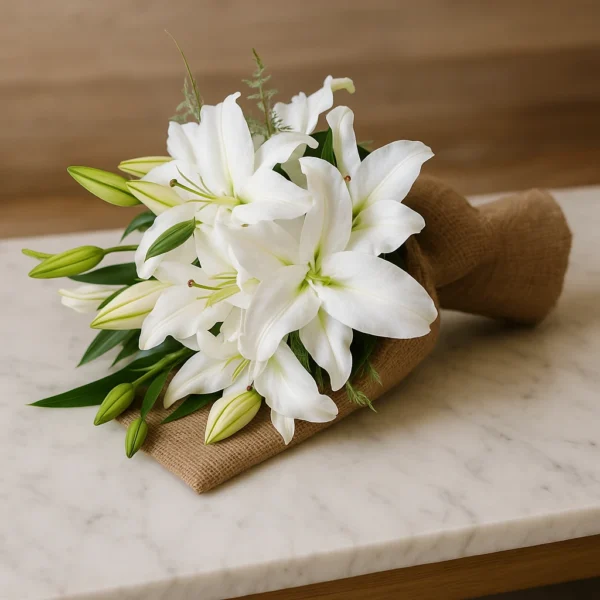 Serene Silver Lilies